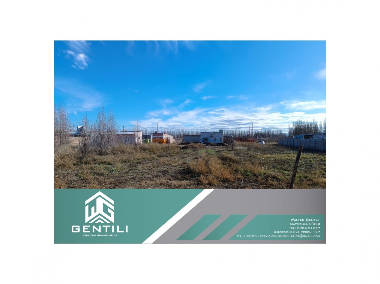 TERRENO EN VENTA - LOTEO MAGISTERIO - ALLEN - RIO NEGRO  